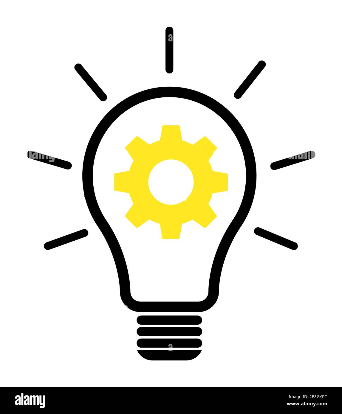 Lightbulb gears icon settings , for mobile applications web sites etc. Vector illustration . Stock Vector