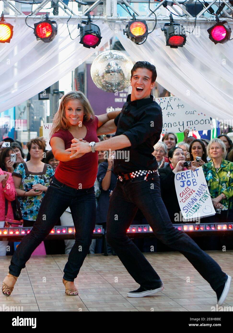 Shawn johnson dancing with the stars hires stock photography and