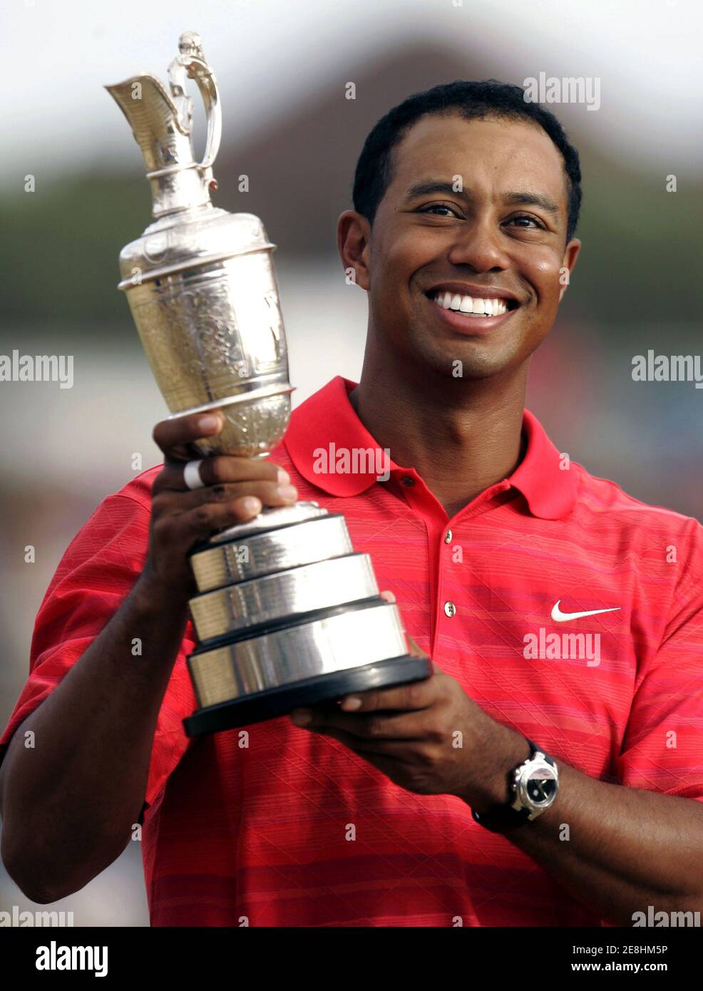 Tiger woods with british open trophy hi-res stock photography and ...