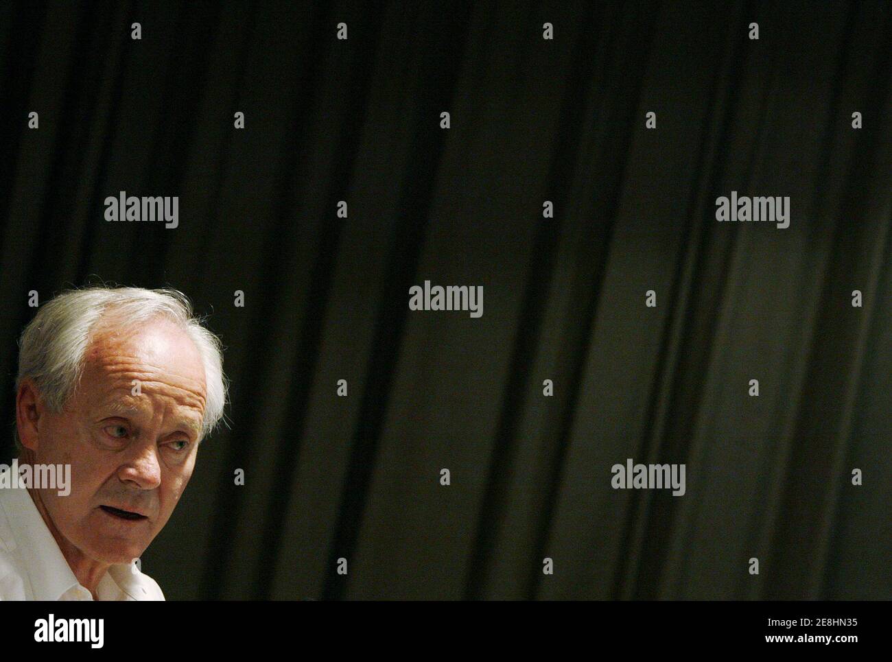 Switzerland national soccer team coach Jakob Koebi Kuhn speaks during a news conference in Bern May 25, 2007. REUTERS/Pascal Lauener (SWITZERLAND) Stock Photo