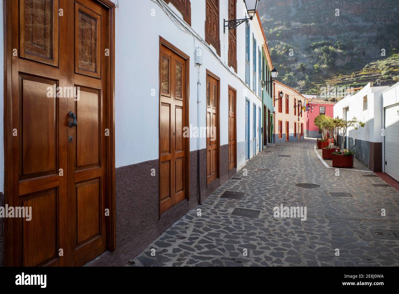 Historic village centre, Agulo, La Gomera, Canary Islands, Spain Stock Photo