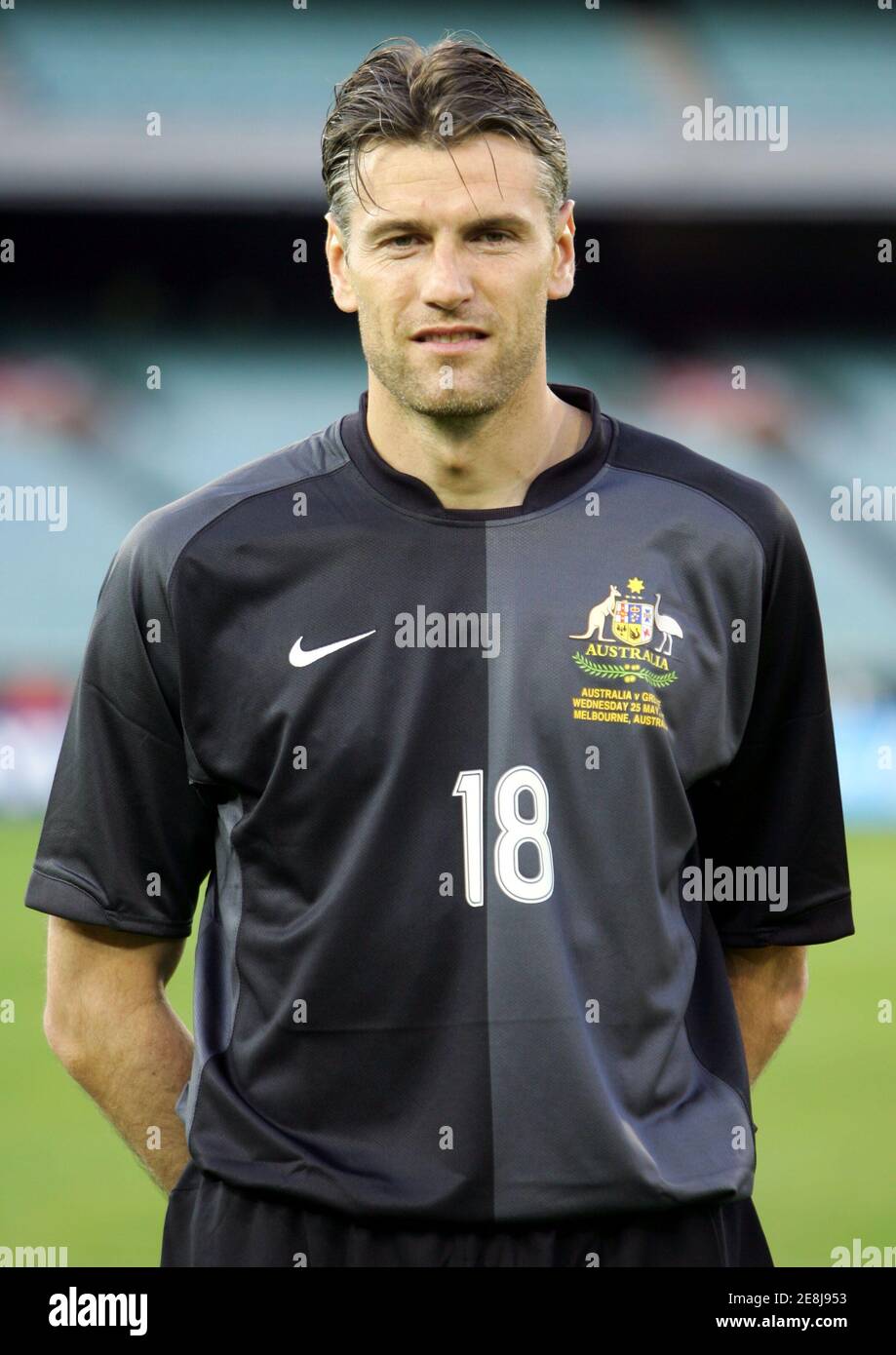 Australian World Cup soccer squad member Zeljko Kalac poses at the Melbourne Cricket Ground May