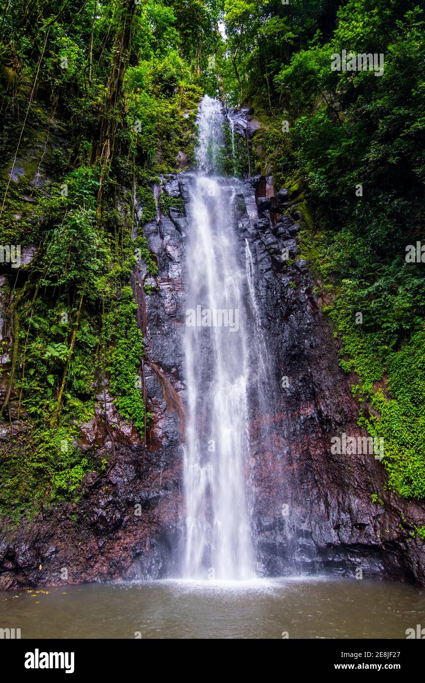 Waterfall of Sao Nicolau in the jungle of Sao Tome, Sao Tome and