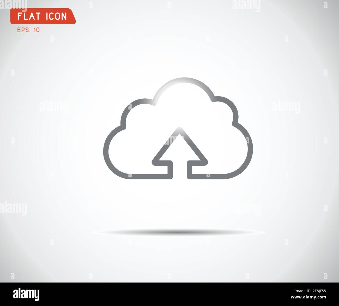 Flat Cloud upload icon, abstract logo, Vector illustration Stock Vector ...