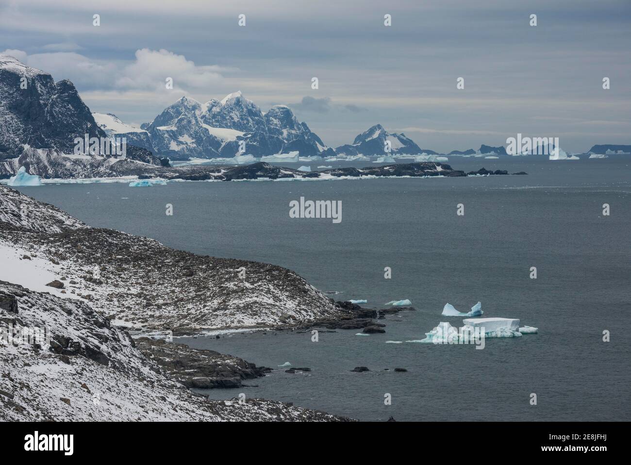 Overlook Over Coronation Island South Orkney Islands Antarctica Stock