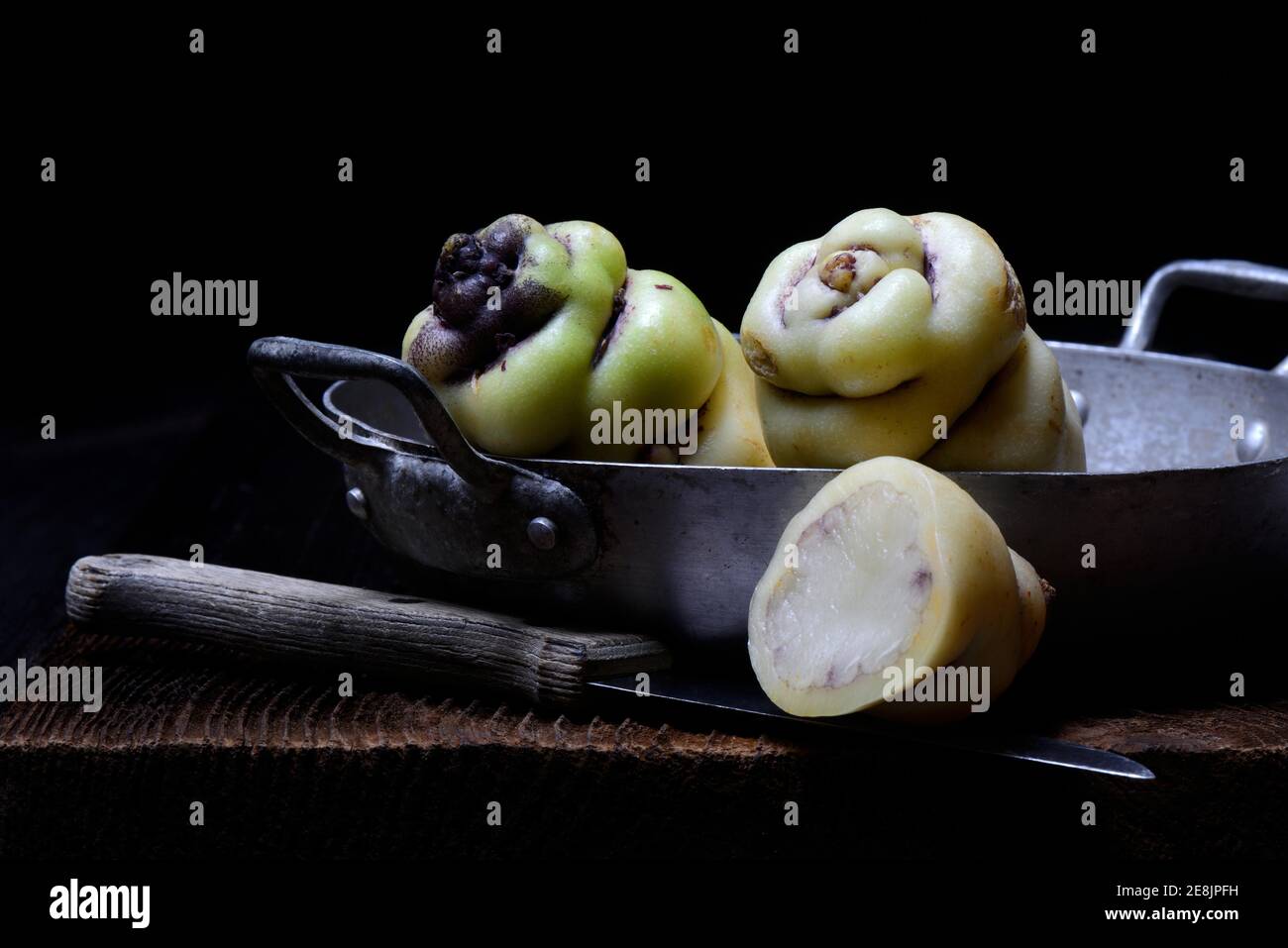Cinnamon potatoes, tuberous nasturtium, Tropaeolum tuberosum Stock