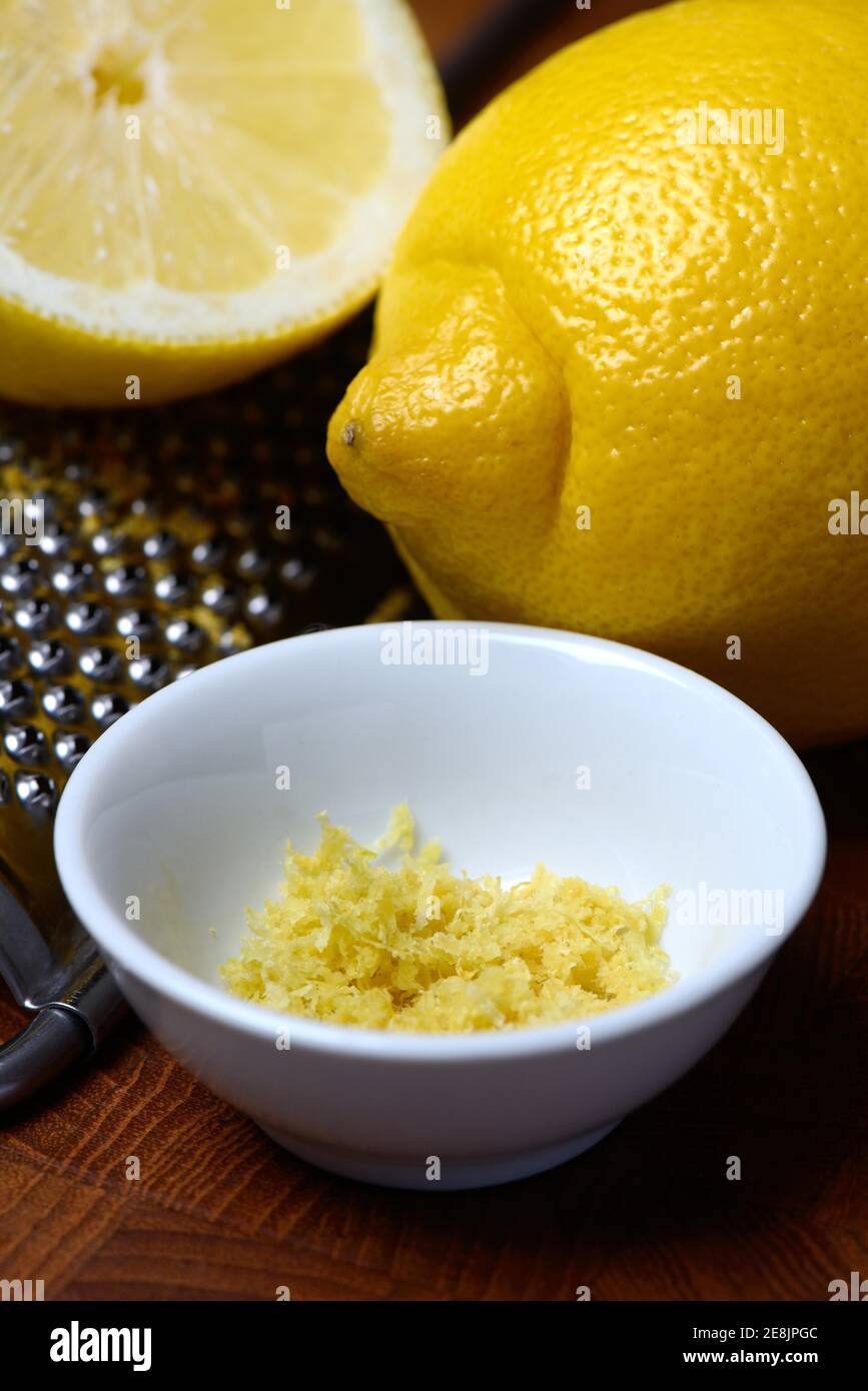 Lemon, lemon peel and lemon zest, grated lemon, lemon rind, lemon peel