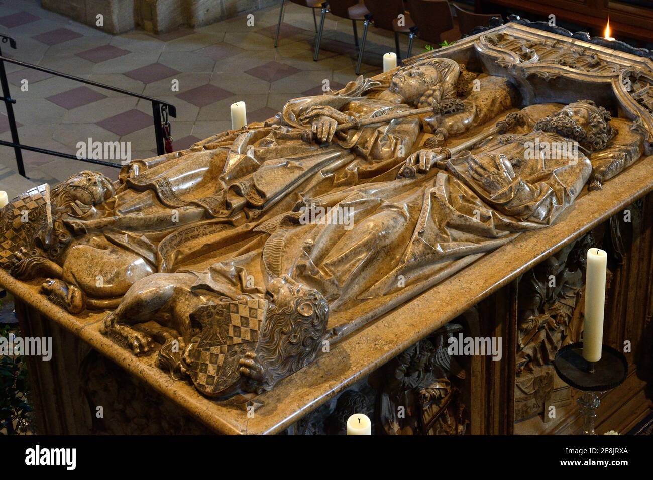 Tomb of Henry II and his wife Kunigunde, Imperial Cathedral, Imperial Cathedral, Bamberg Cathedral, Bamberg, Upper Franconia, Franconia, Bavaria Stock Photo