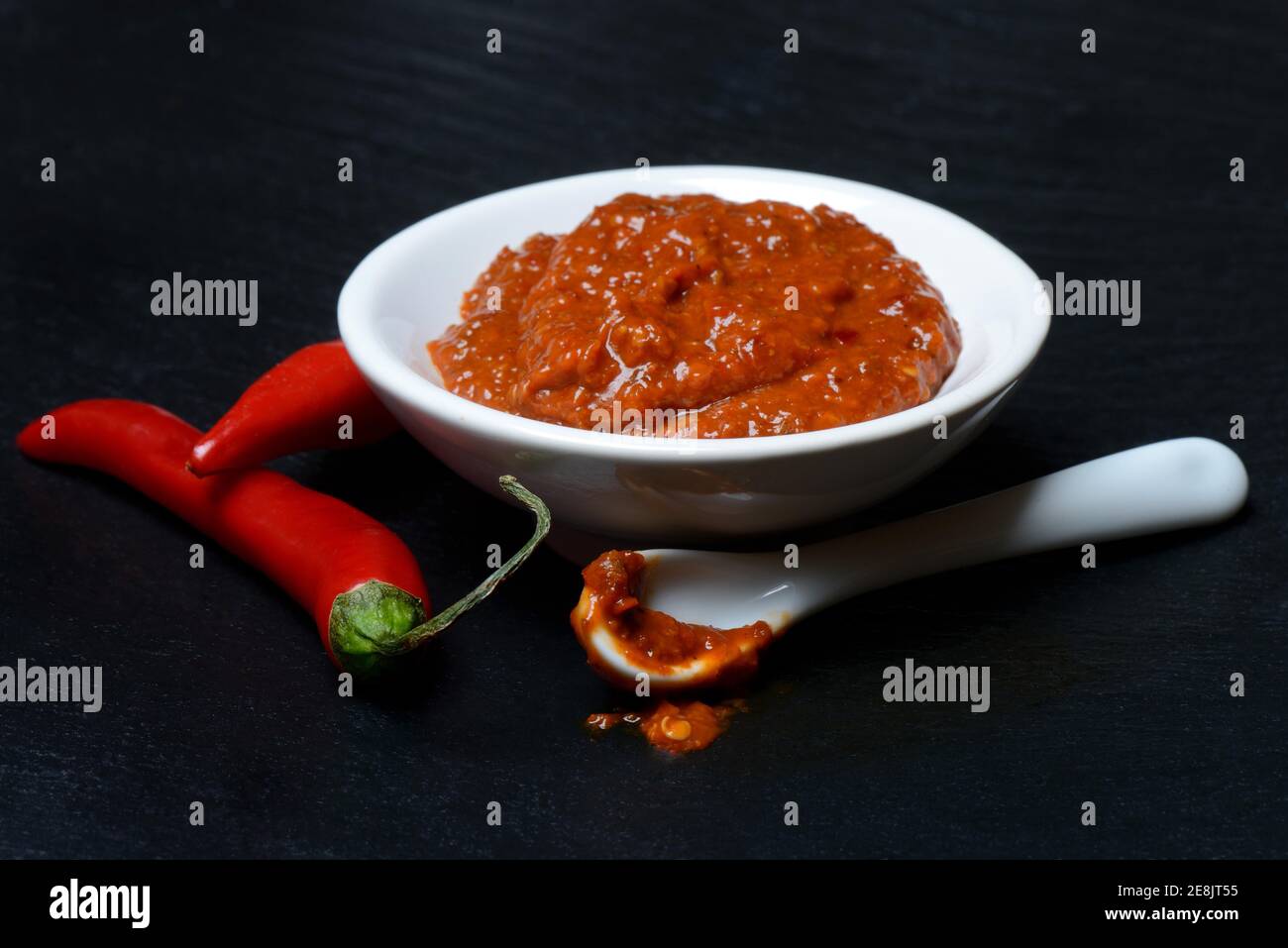 Harissa, spice paste from chili Stock Photo Alamy