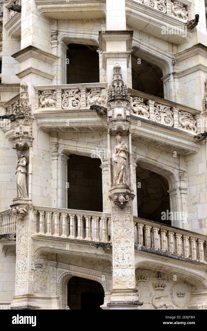 Spiral staircase, Castle Blois, Blois, Centre, France Stock Photo Alamy