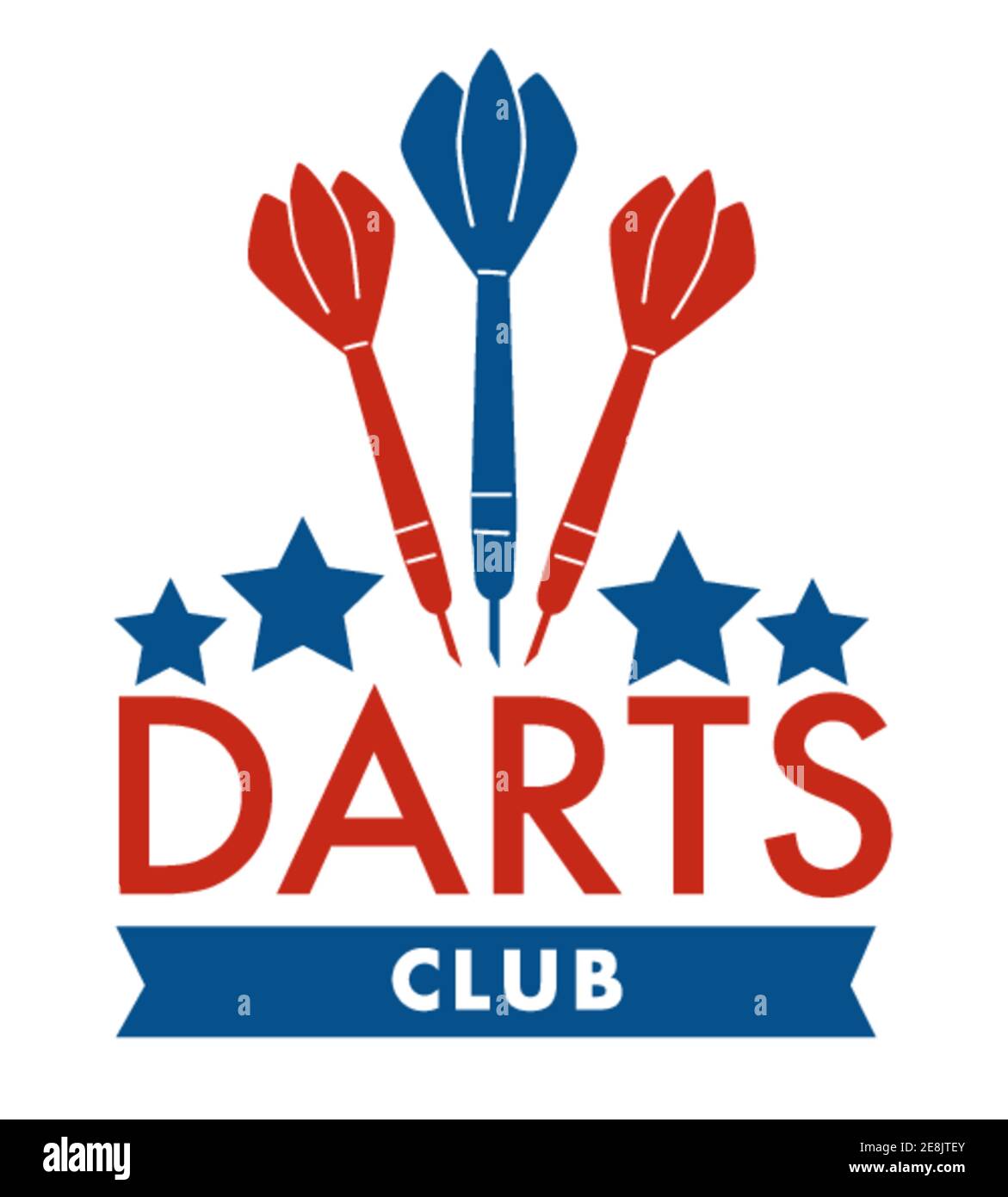 Darts club, arrows and stars, sports banner vector Stock Vector Image & Art  - Alamy