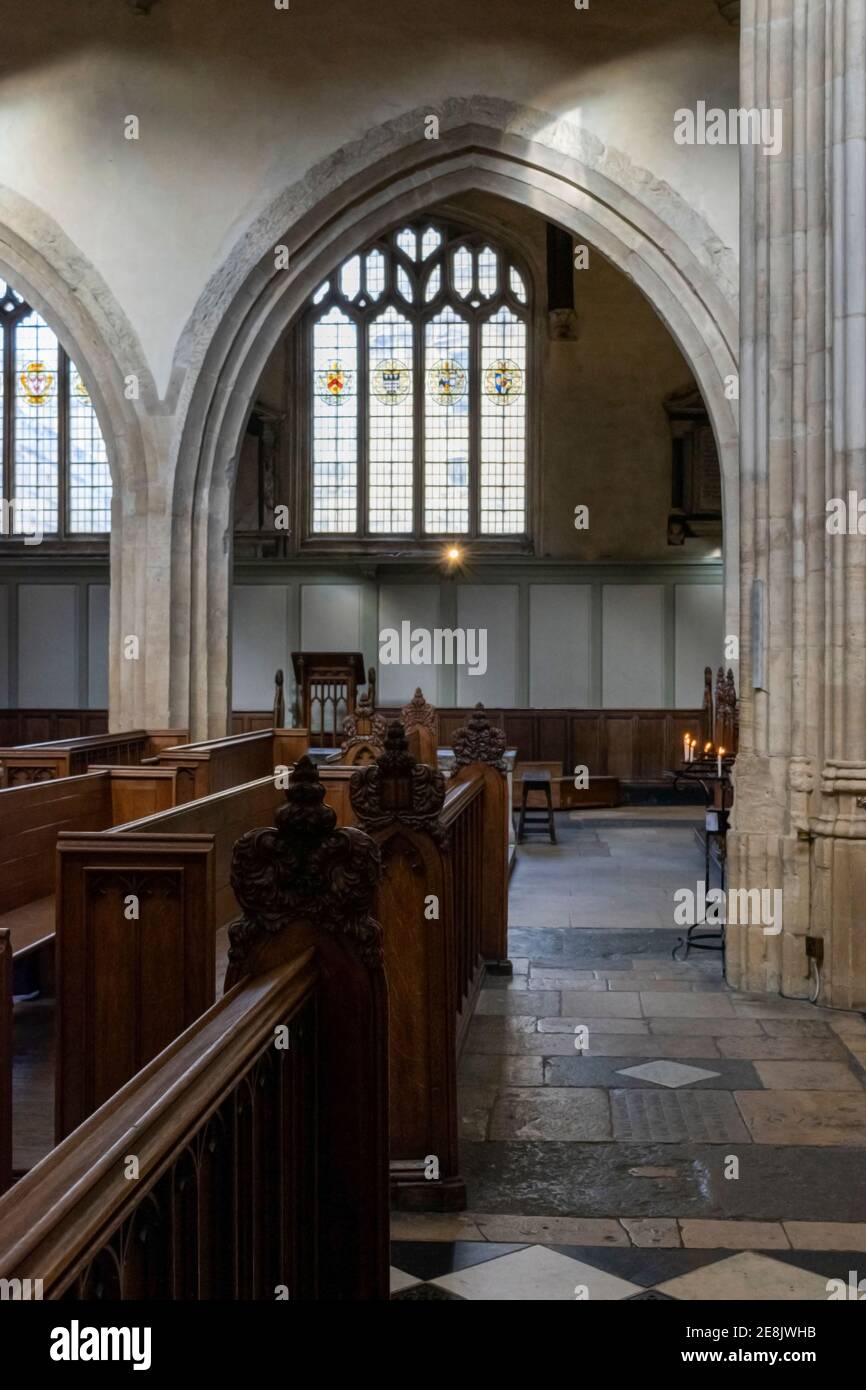 The university church of St Mary the Virgin, official church of Oxford University. Stock Photo