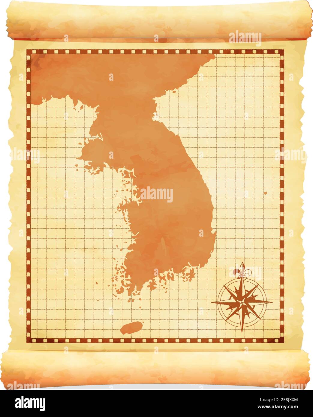 Map of south korea hi-res stock photography and images - Alamy