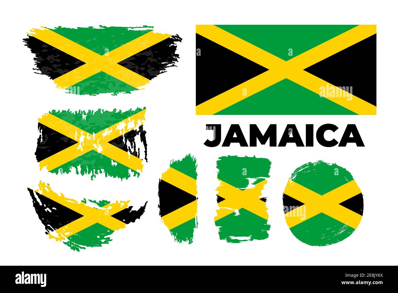 Patriotic background. National flag of Jamaica vector Stock Vector