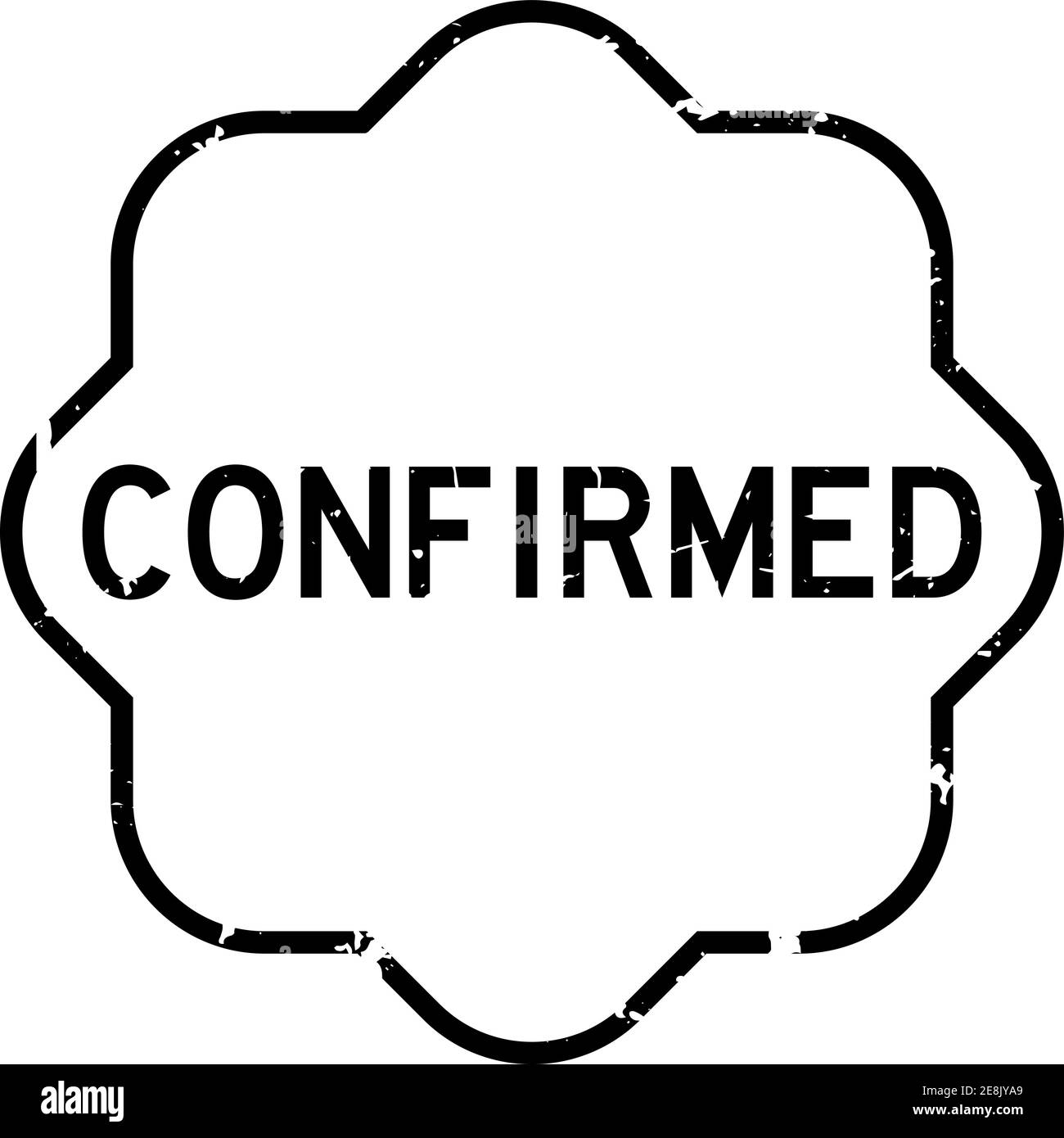 Grunge black confirmed word rubber seal stamp on white background Stock ...
