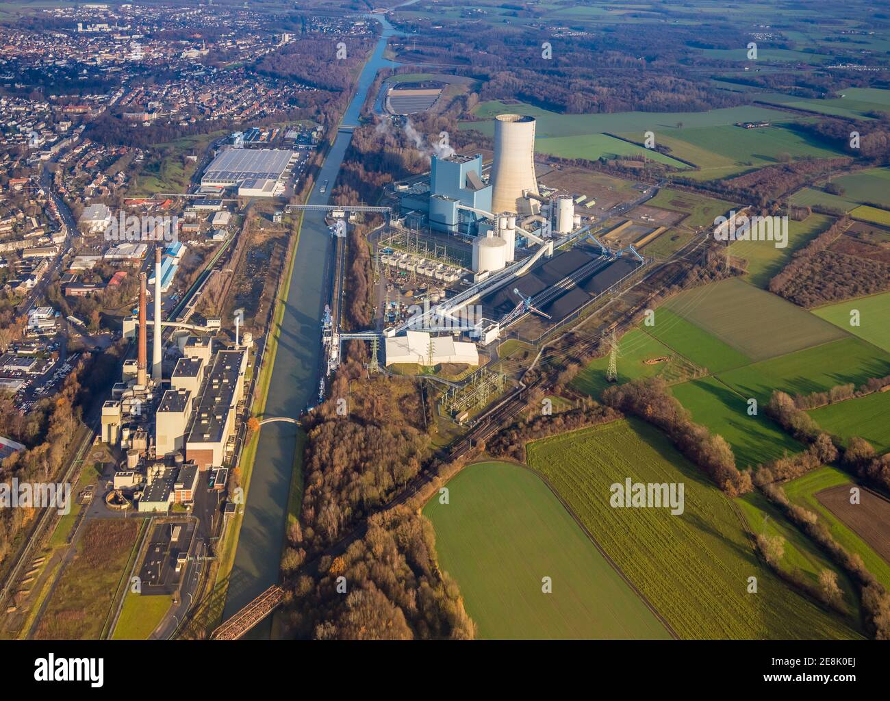 Aerial View Of Datteln 4 Power Plant Eon4 A Coal Fired Power Plant At