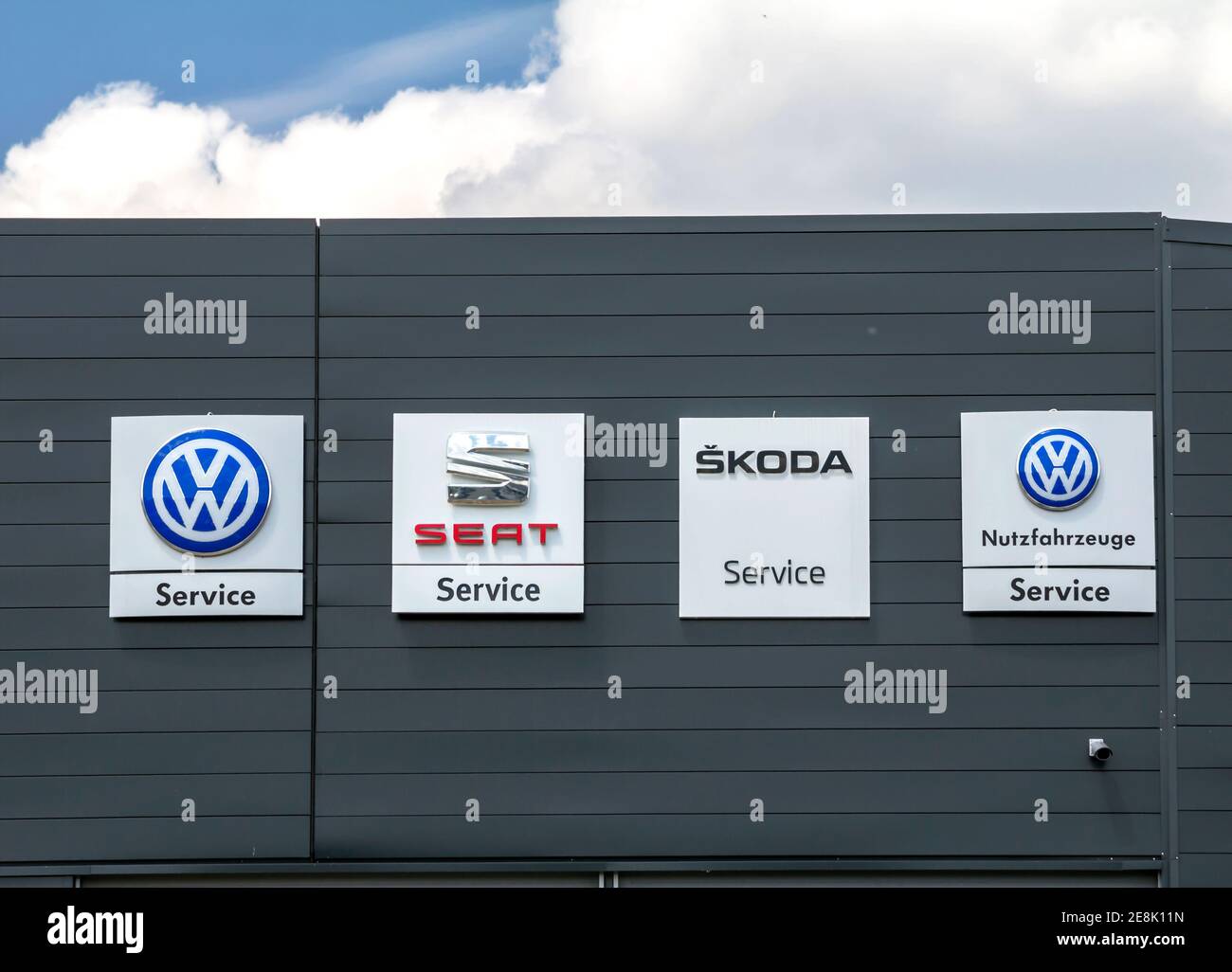 group dealership and service, Skoda, Seat and . The Group is the second-largest automaker in the world. Stock Photo
