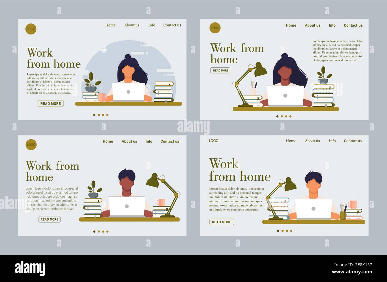 Customer service landing page Stock Photo Alamy