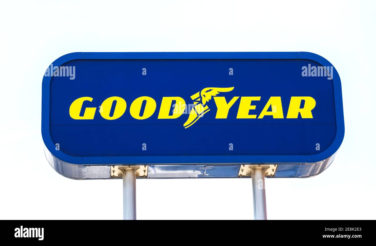 Ankara, Turkey, : Sign for Goodyear tire shop. The Goodyear Tire & Rubber  Company is an American tire manufacturing company Stock Photo - Alamy