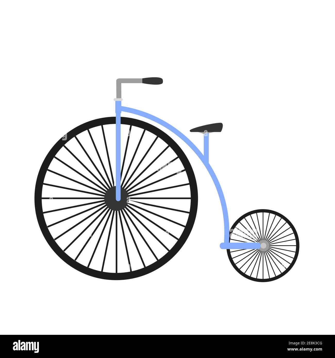 Retro bicycle wheel illustration design. Isolated white ride