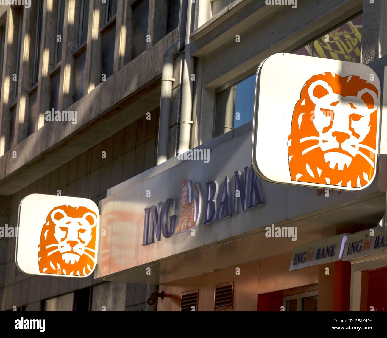 Ankara Turkey Ing Group Is A Global Financial Institution Of Dutch Origin This Sign Is Located On A Wall In Rotterdam Stock Photo Alamy
