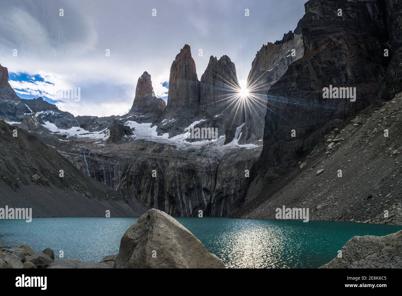 Torres del Paine, National Park Laguna Torres, famous landmark of