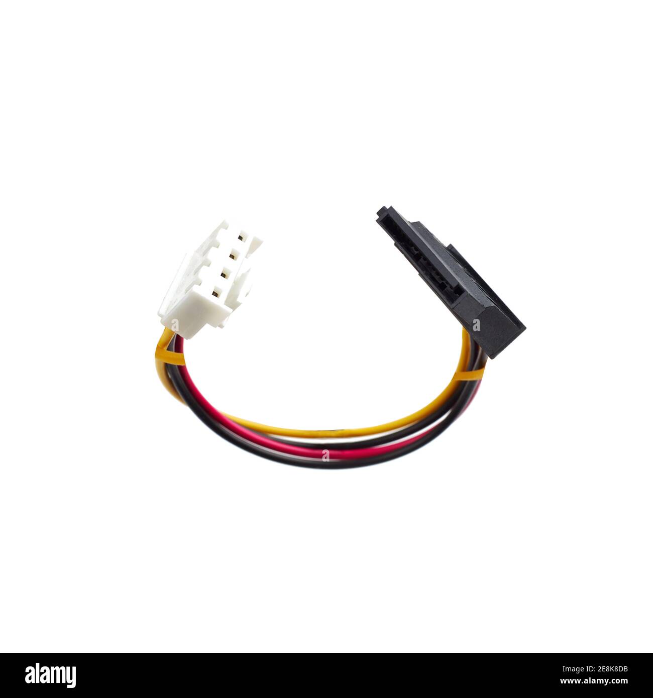 serial ata sata cable isolated on white background. hardware and