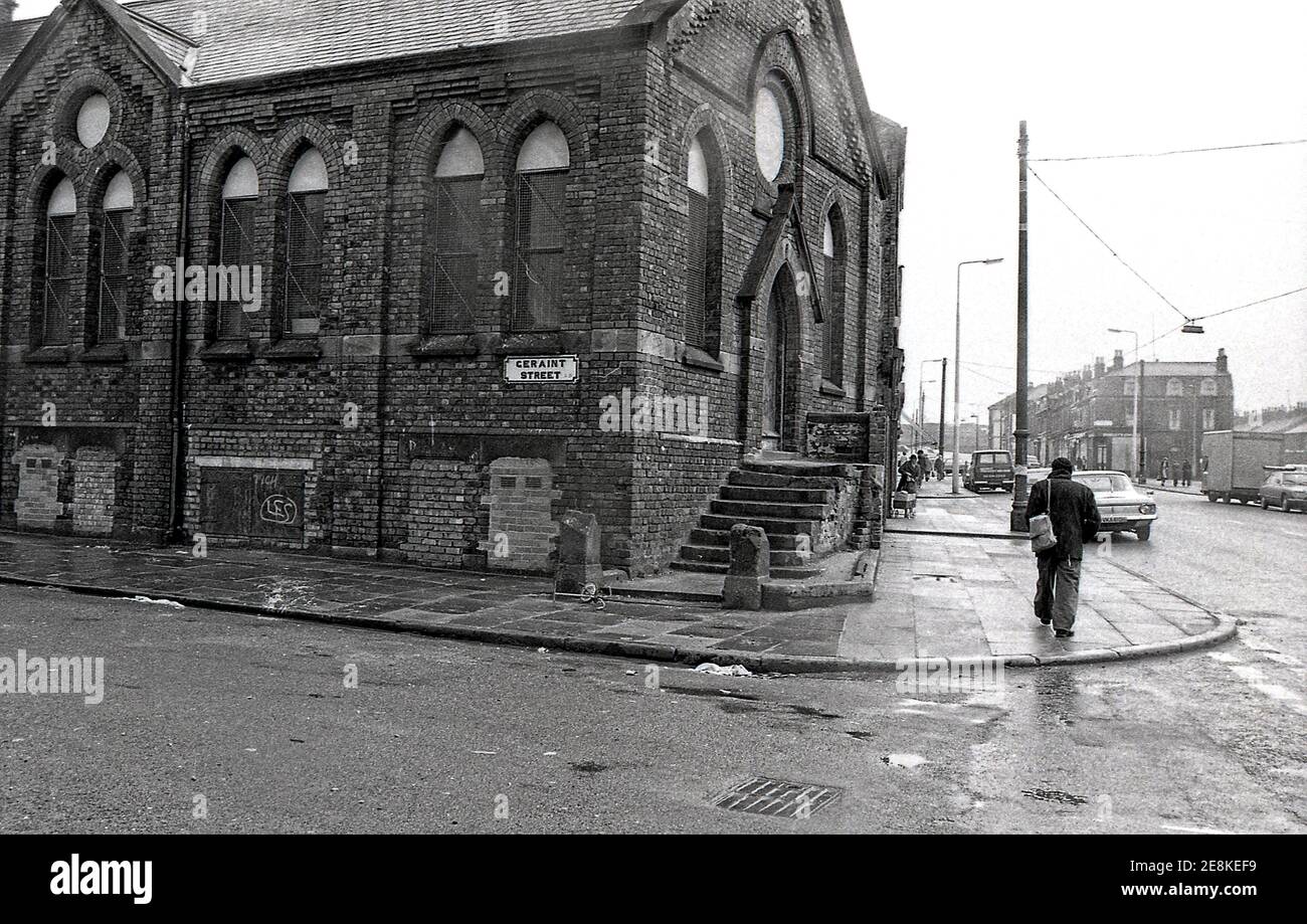 The inner city district of Toxteth Liverpool 8. Images shot for the British Soul Band's The Real Thing album cover 4 from 8 in 1977 Stock Photo