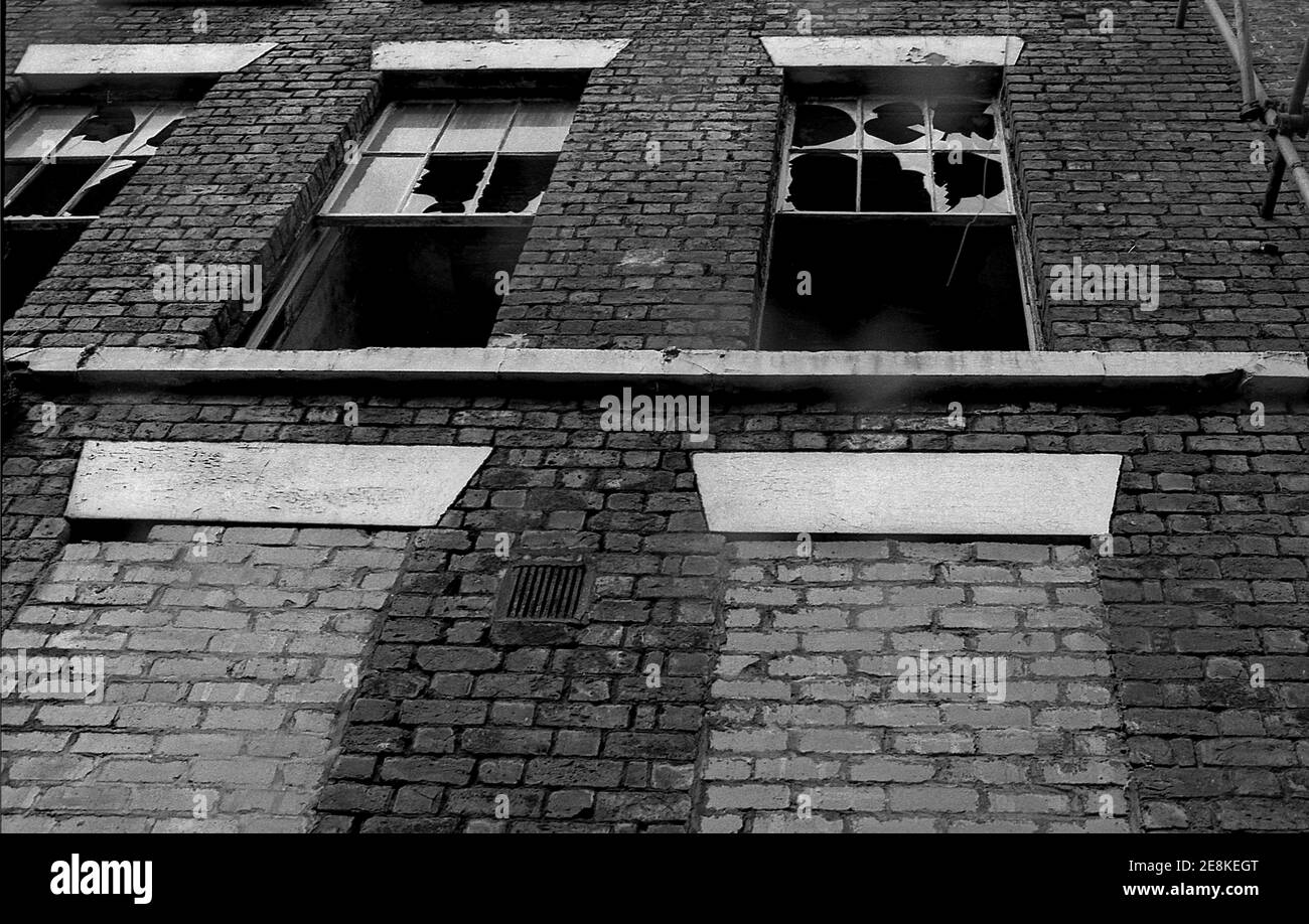 The inner city district of Toxteth Liverpool 8. Images shot for the British Soul Band's The Real Thing album cover 4 from 8 in 1977 Stock Photo