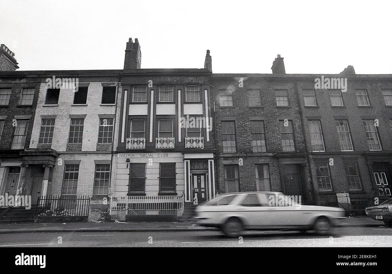 The inner city district of Toxteth Liverpool 8. Images shot for the British Soul Band's The Real Thing album cover 4 from 8 in 1977 Stock Photo