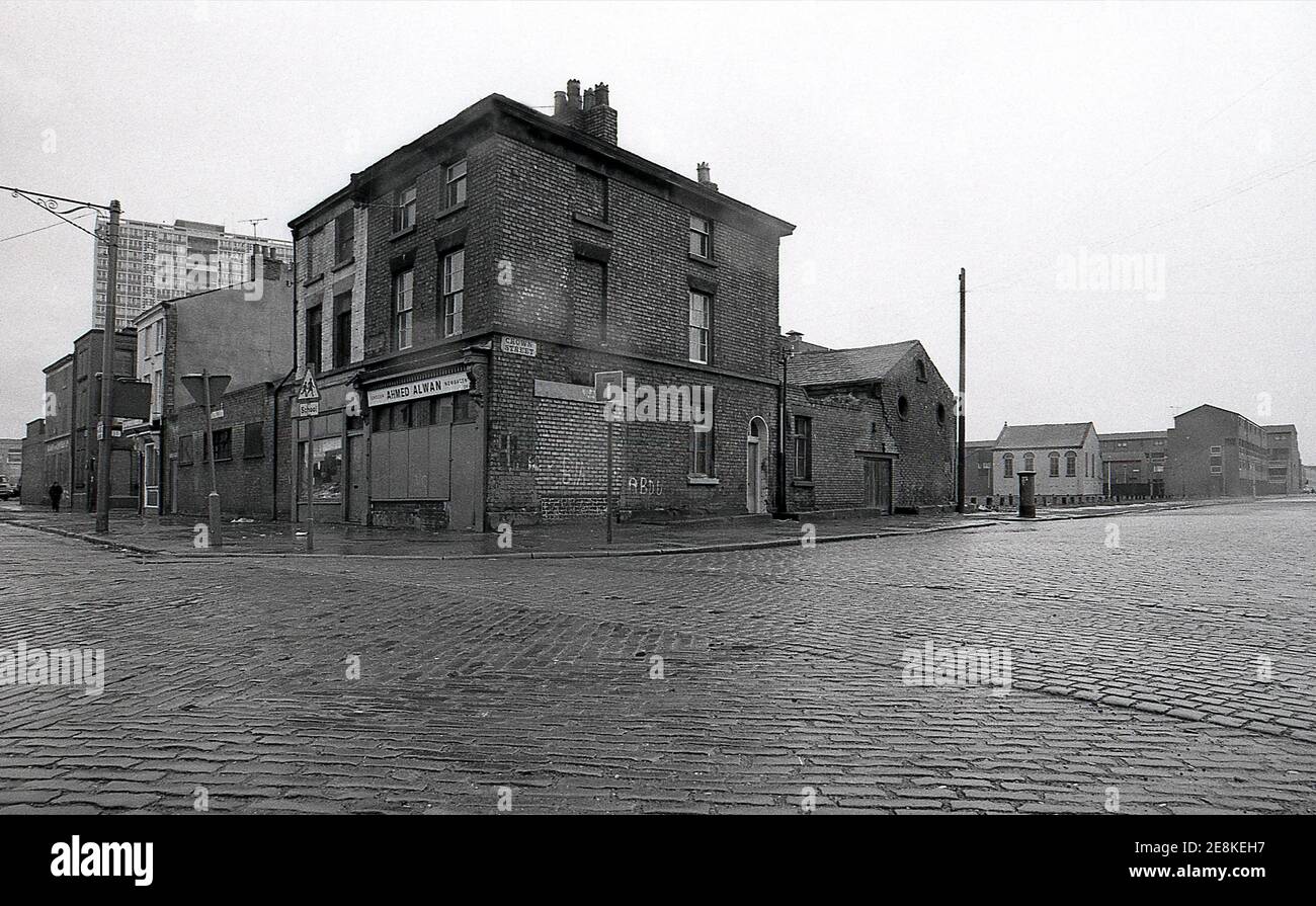 The inner city district of Toxteth Liverpool 8. Images shot for the British Soul Band's The Real Thing album cover 4 from 8 in 1977 Stock Photo