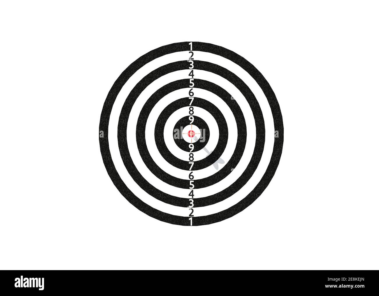 3D Illustration Isolated Dartboard on white background with clipping path Stock Photo