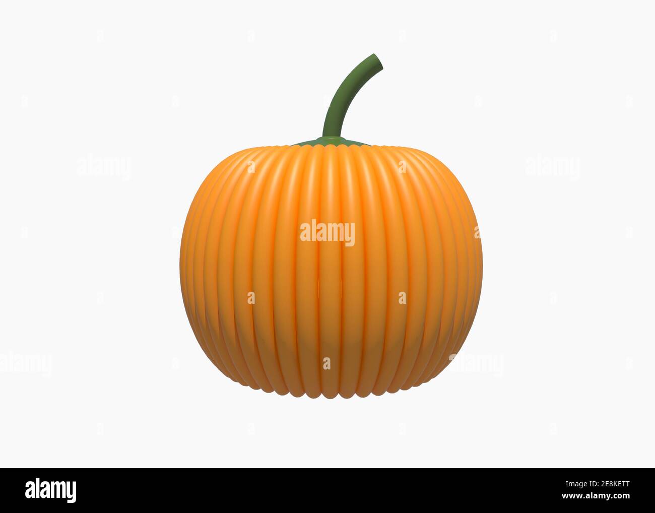 3D Illustration Emotion pumpkin for web design isolated on white background with clipping path - Halloween Concept. Stock Photo