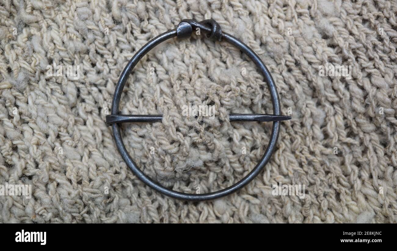 Reconstructed Iron Viking Annular Brooch From Skaldby In Sweden