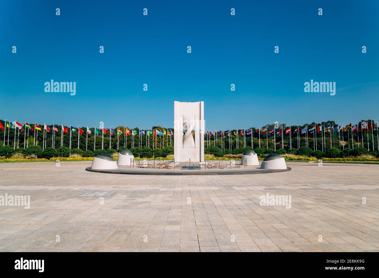 Seoul, Korea - October 6, 2020 : Olympic park Peace square monument Stock Photo
