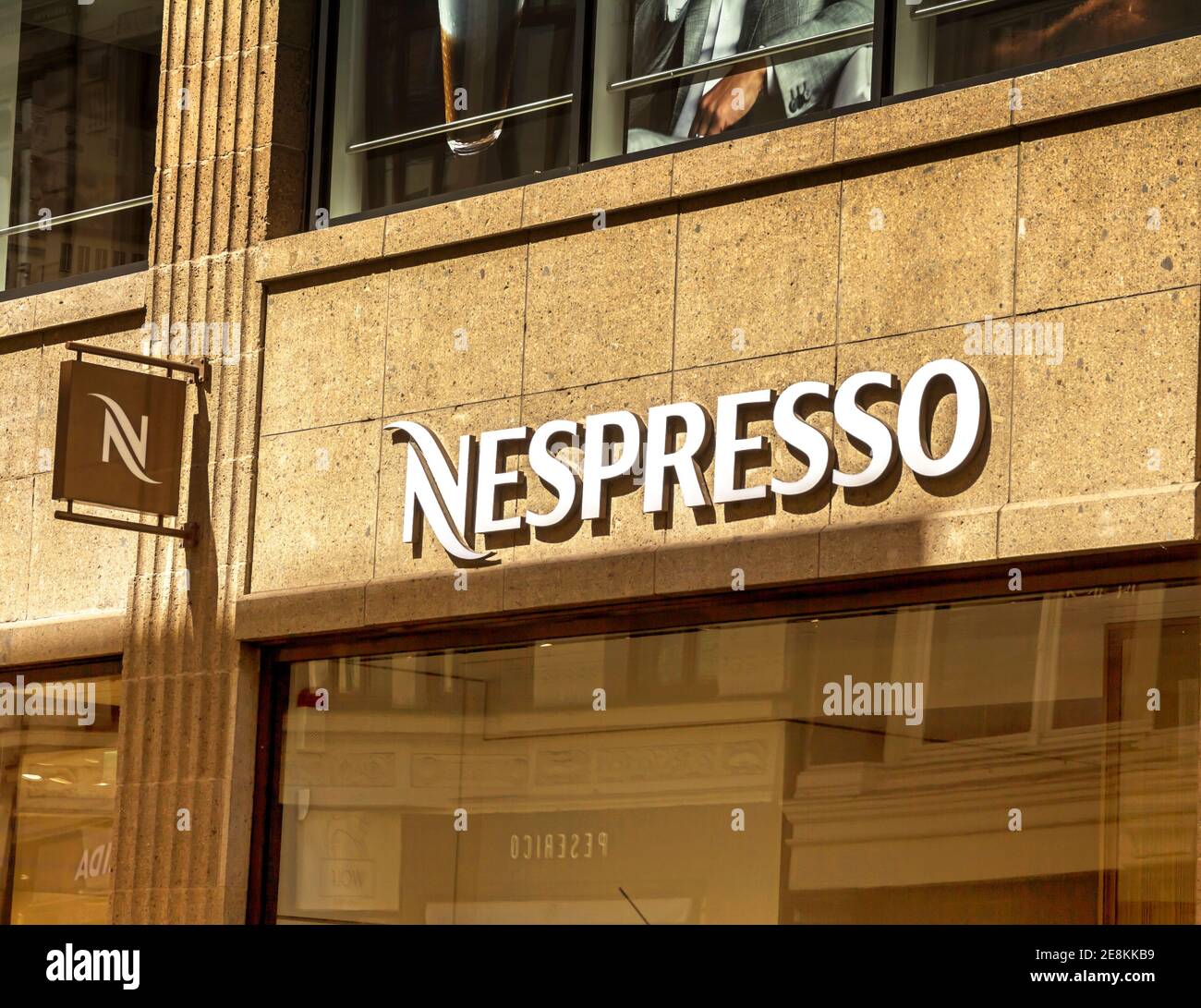 Hamburg, Germany: Logo of Nespresso Coffee - Capsules For Coffee Machine.  Coffee Blend Nespresso - Worldwide Company of Coffee Products Stock Photo -  Alamy
