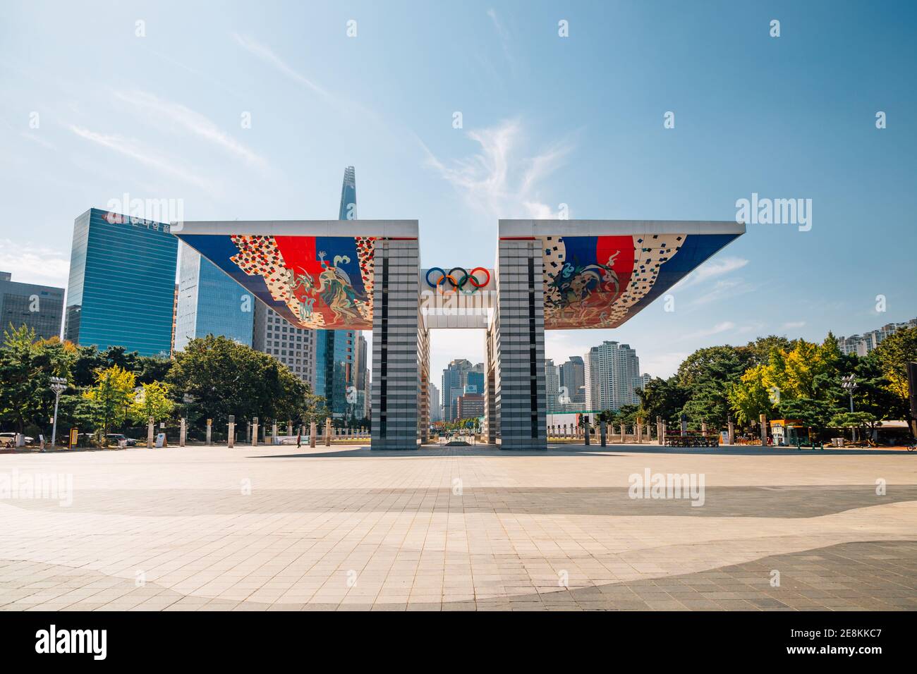 Seoul, Korea - October 6, 2020 : Olympic park World Peace Gate Stock Photo