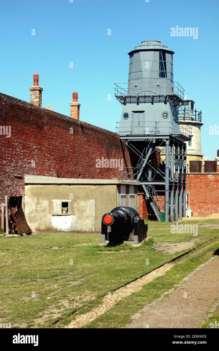 12.5 inch cannon at Hurst castle Hampshire Stock Photo