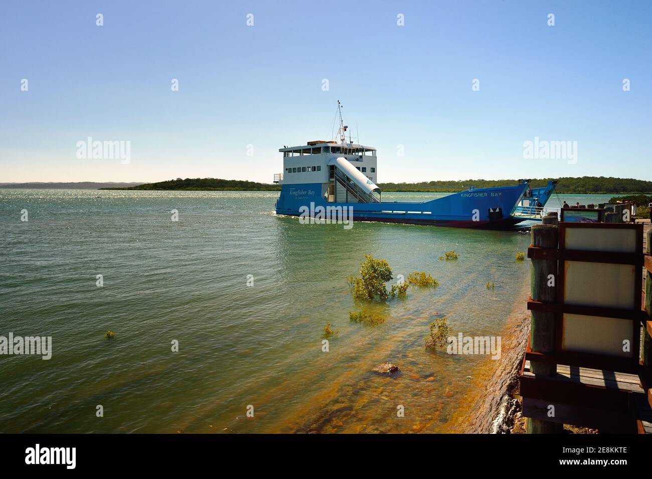 Car ferry from River Heads to Fraser Island Queensland Australia Stock Photo