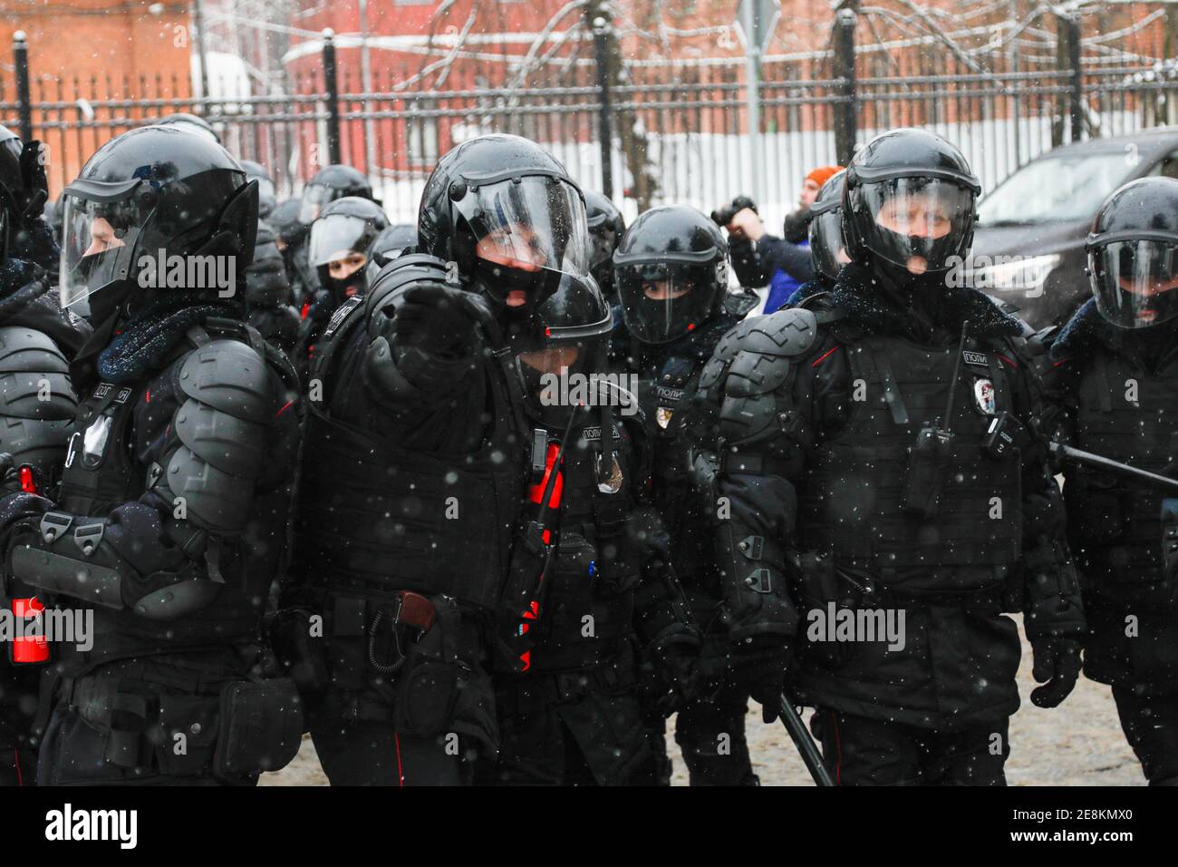 Moscow, Russia. 31th January, 2021. Protests in the capital of Russia ...
