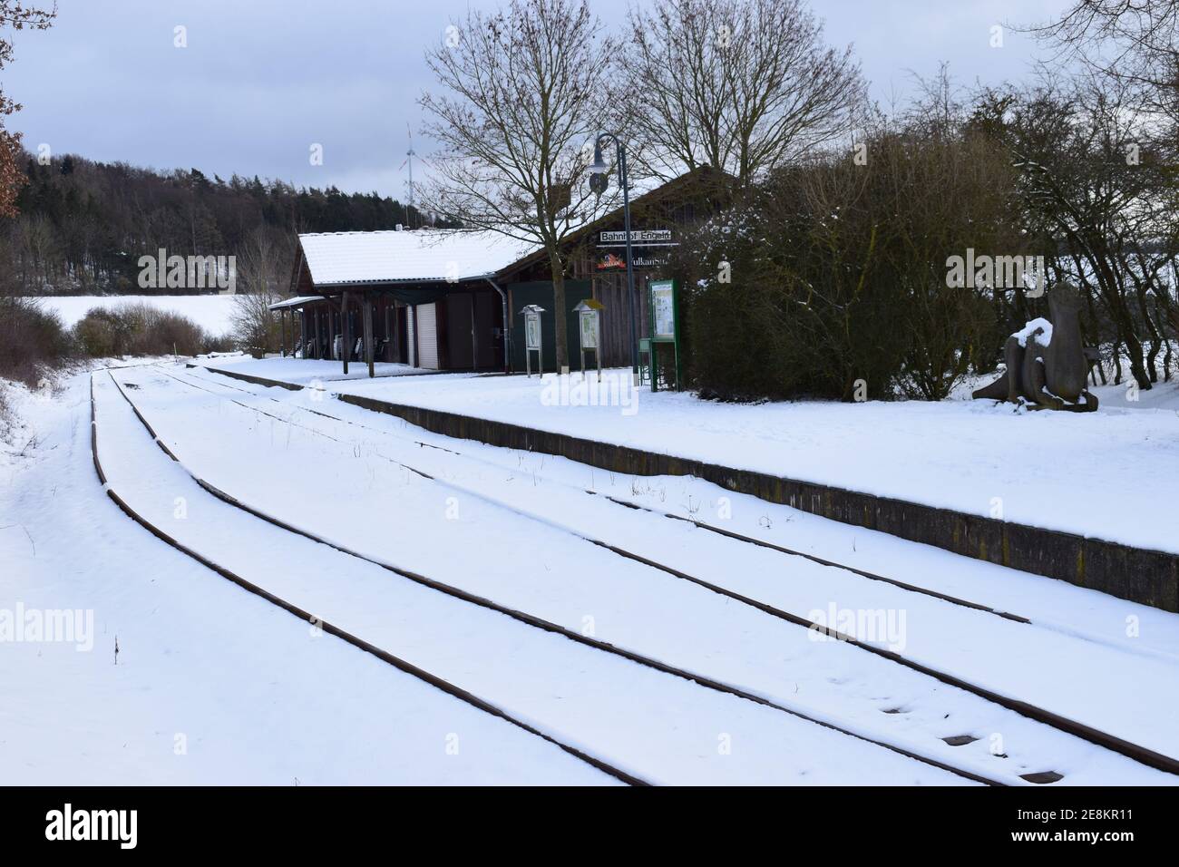 train station of Vulkan Express in Engeln Stock Photo