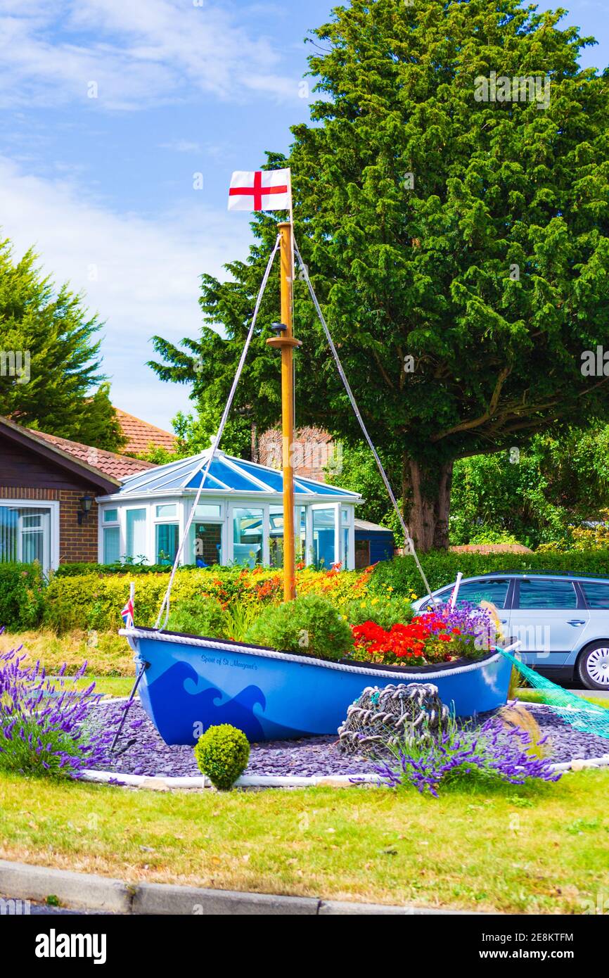 View of St Margaret's bay village.The lovely seaside village of St