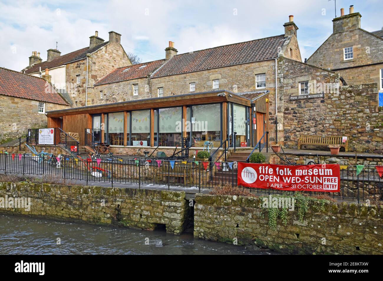 Exterior of the Fife Folk Museum in Ceres, Fife, Scotland, UK Stock