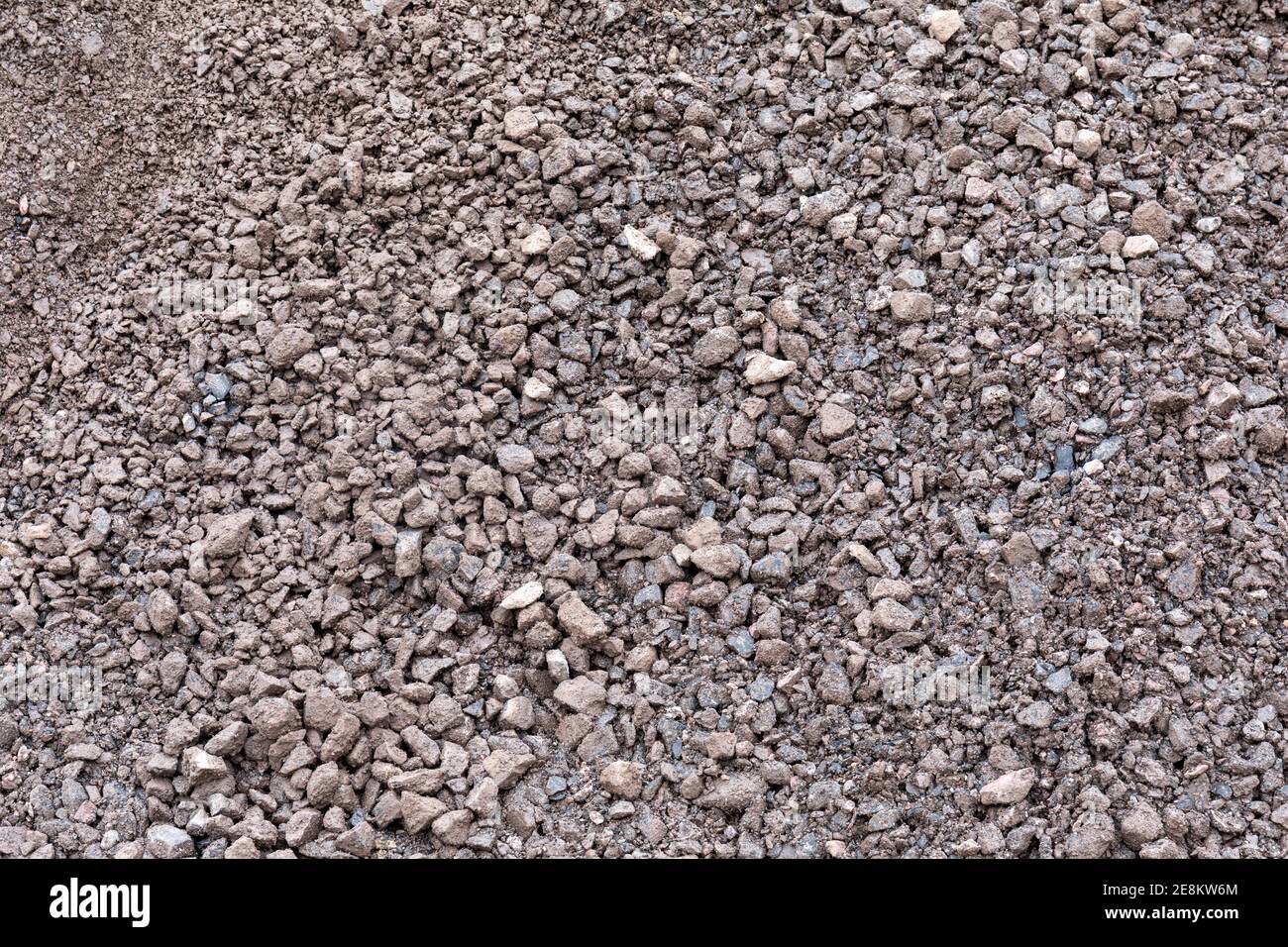 Close up of Type 1 sub base aggregate used as a construction material for sale at a Builders Merchants in England, UK Stock Photo
