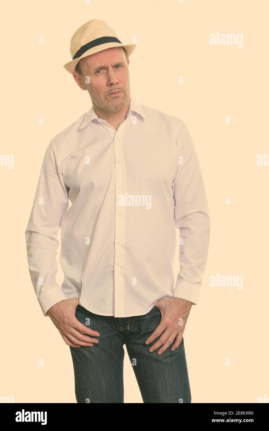 Mature man standing wearing hi-res stock photography and images - Alamy