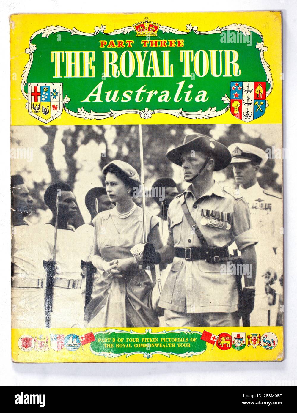 British Royal Commonwealth Tour of Australia Souvenir Brochure Stock Photo