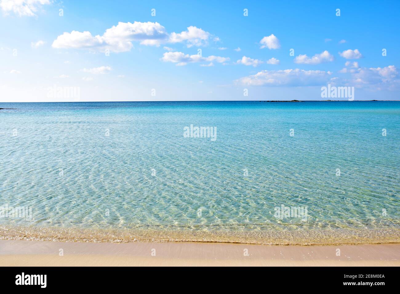 Crystalline water in a beach in Salento, Italy Stock Photo