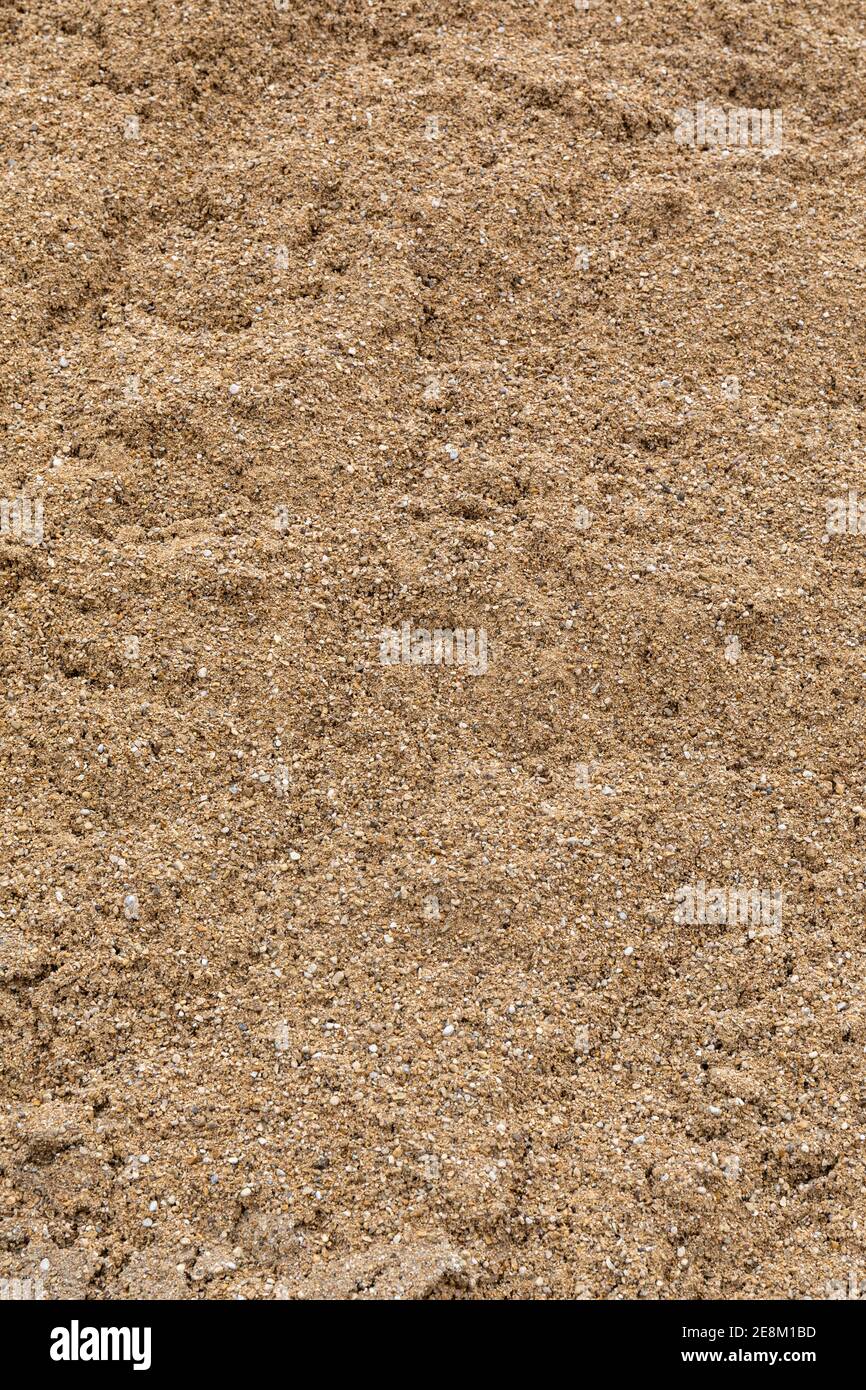 Close up of Grit Sand / Sharp Sand for sale at a Builders Merchants in