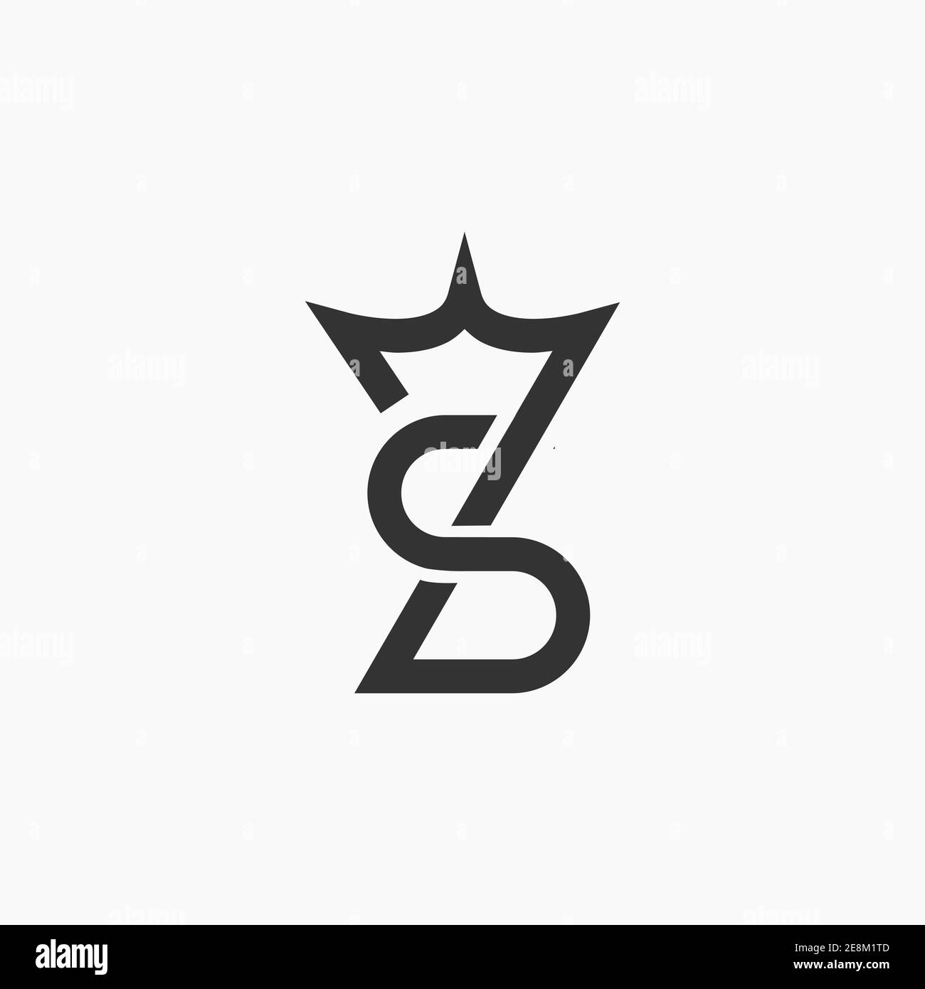 Modern Letter S Crown Logo Vector Template Elegant Style Stock ...