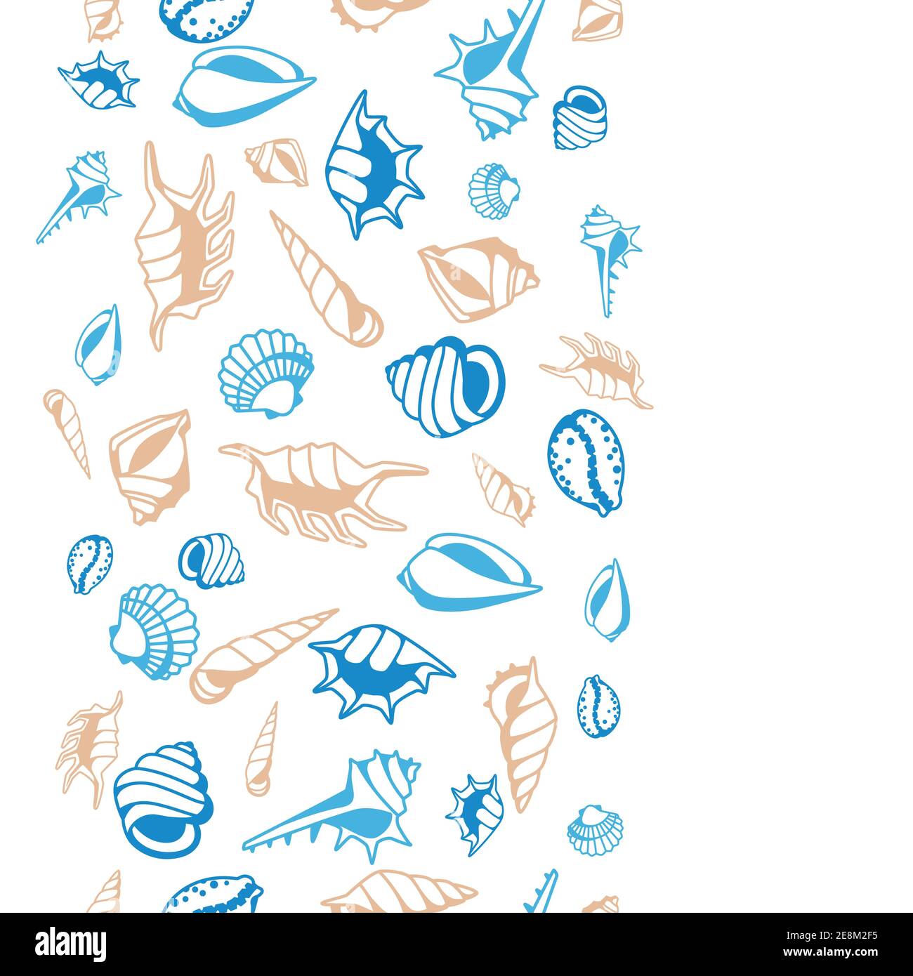 Seamless pattern with seashells Stock Vector Image & Art - Alamy